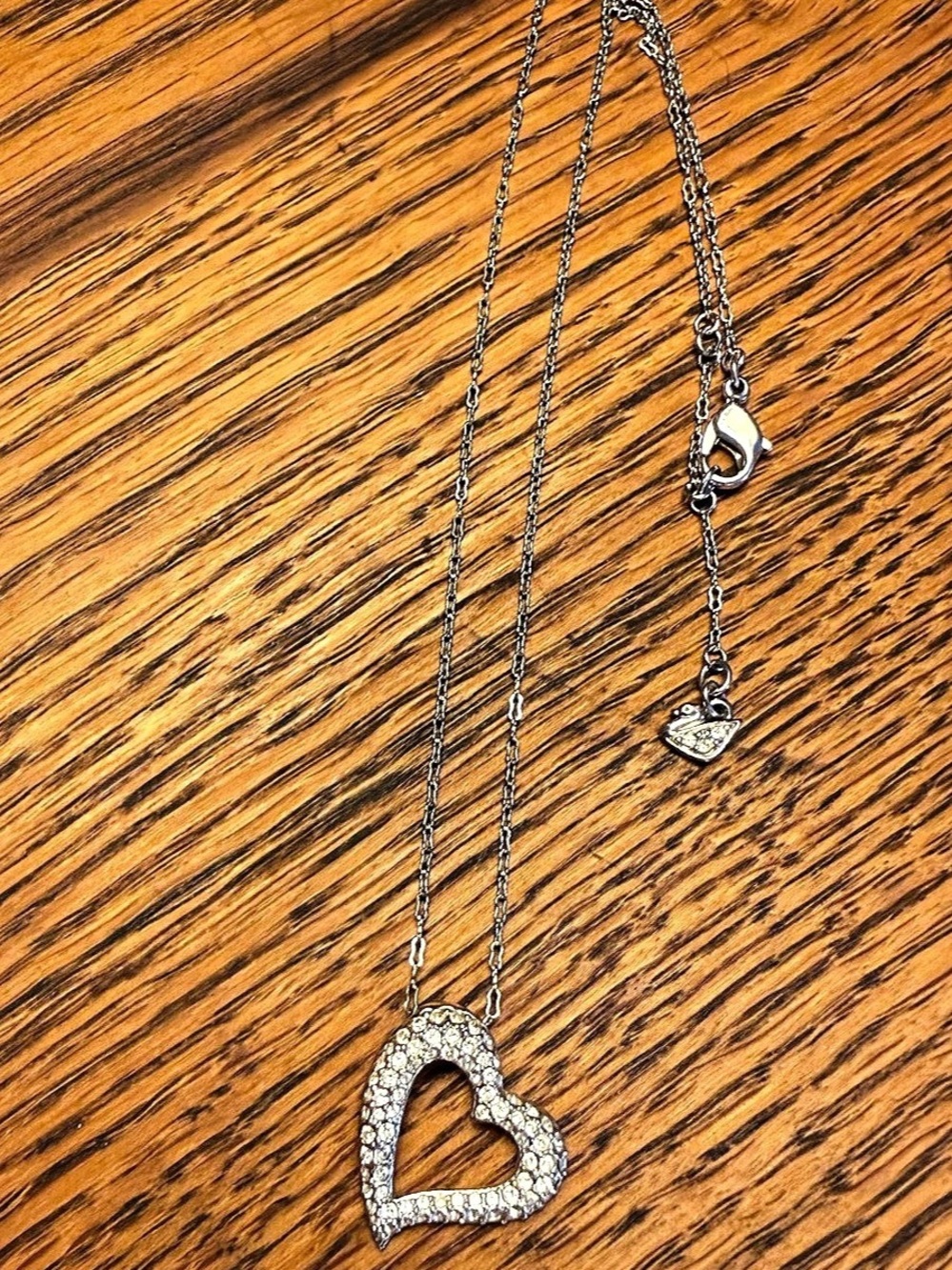 Swarovski Una Pavé Heart Pendant Necklace Silver